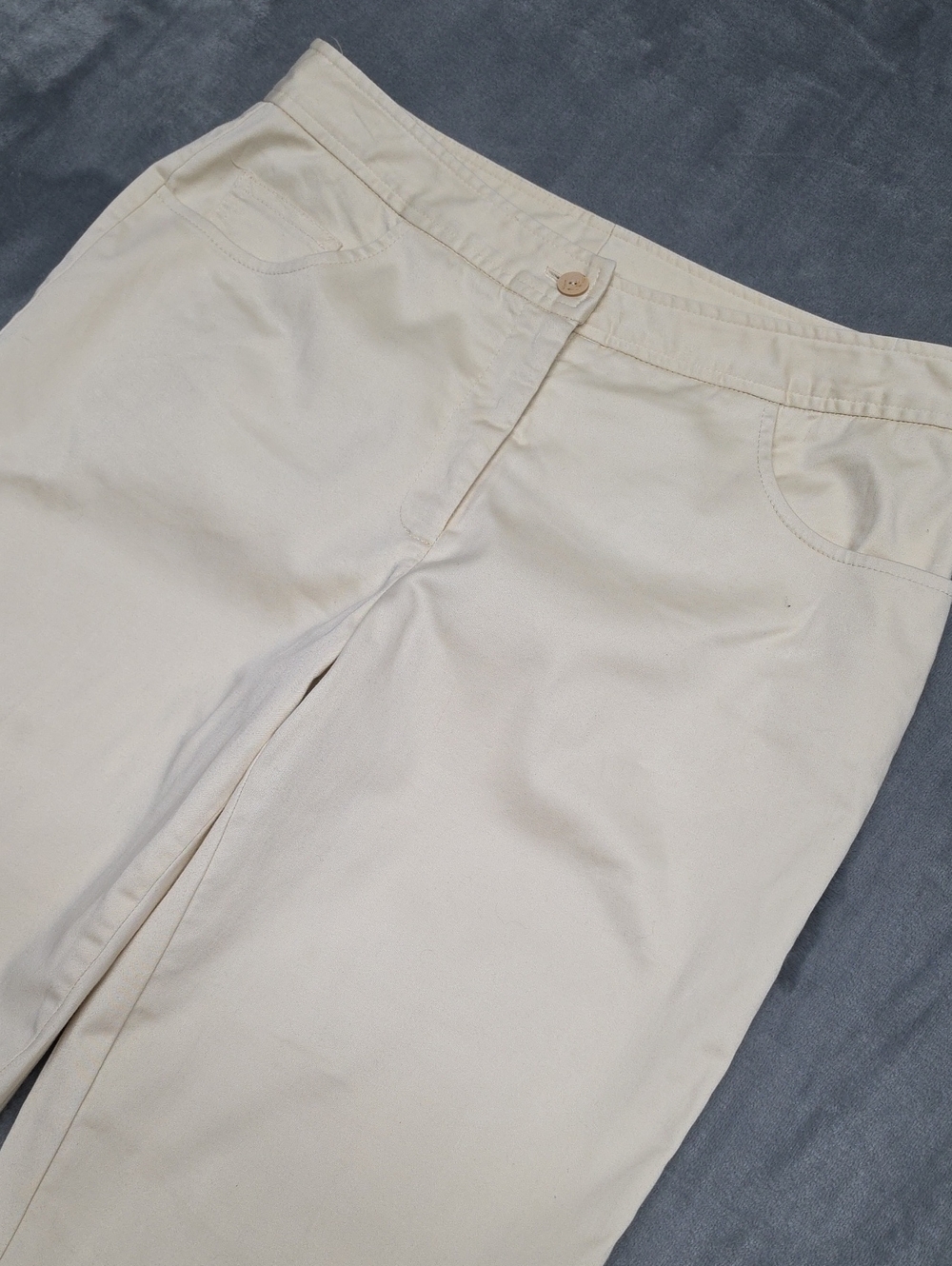 Joseph Ribkoff Light Cream Embroidered Pants Sz 10